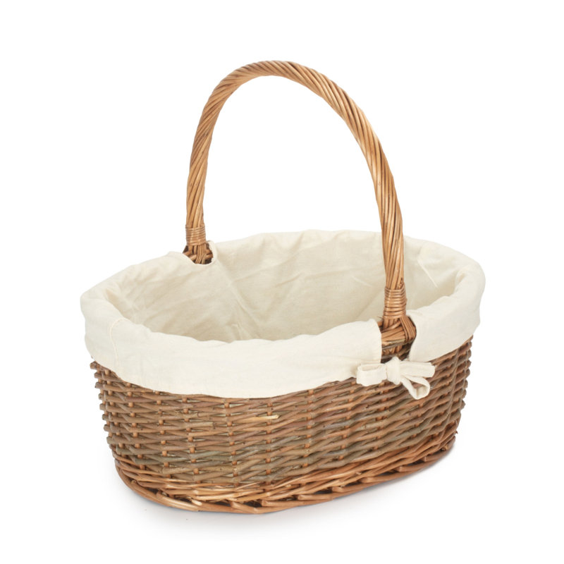 Wicker Laundry Basket with Handles, Small (15cm x 25cm x 32cm)
