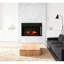 Chaufferette de foyer encastrée rétro avec flamme de cheminée réaliste, insert de foyer électrique, télécommande et luminosité réglable