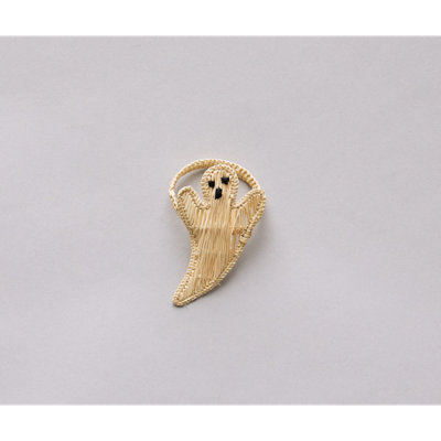 Handmade Rattan Ghost Napkin Ring For Leylany Table Setting, Rustic Fall Decor, Boho Spooky Party Napkin Holder, Natural Wicker Accent
