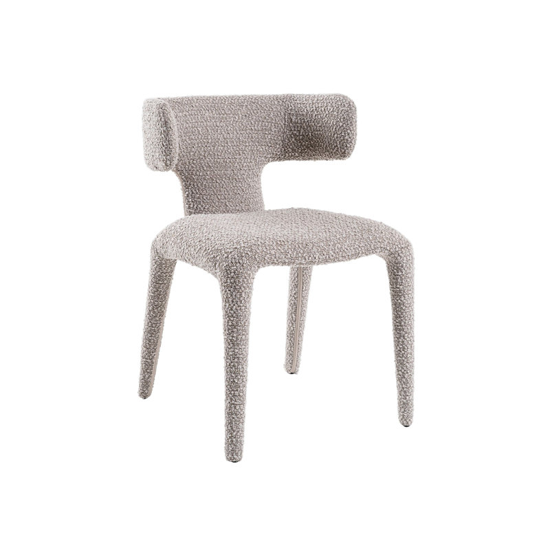 Margart 18.7'' H Upholstered Parsons Chair, Frost Gray Boucle