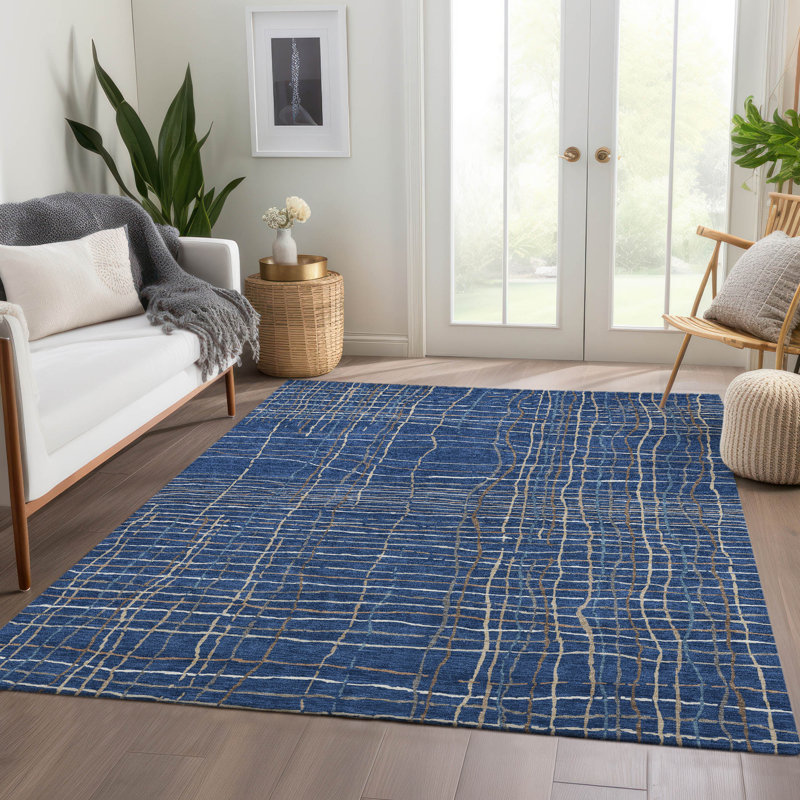 Tapis de qualité supérieure à rayures lavables à la machine AMF998, Rectangulaire 3 pi x 5 pi