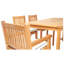 Outdoor 7 - Piece Teak Bistro Set with Cushions