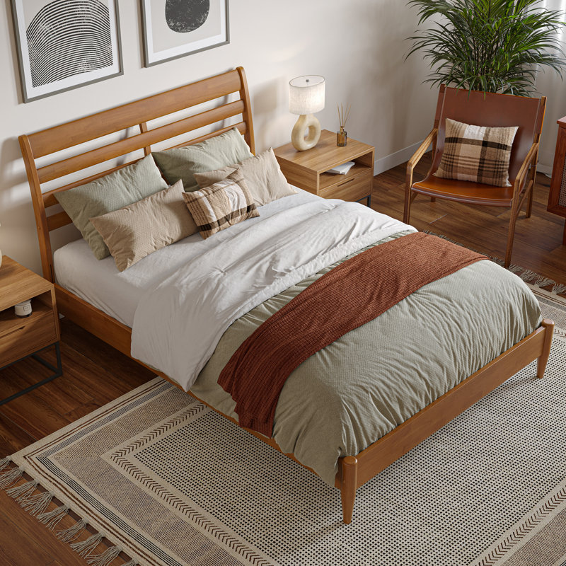 Areya Bed Kids Bed, Light Toffee, Full 