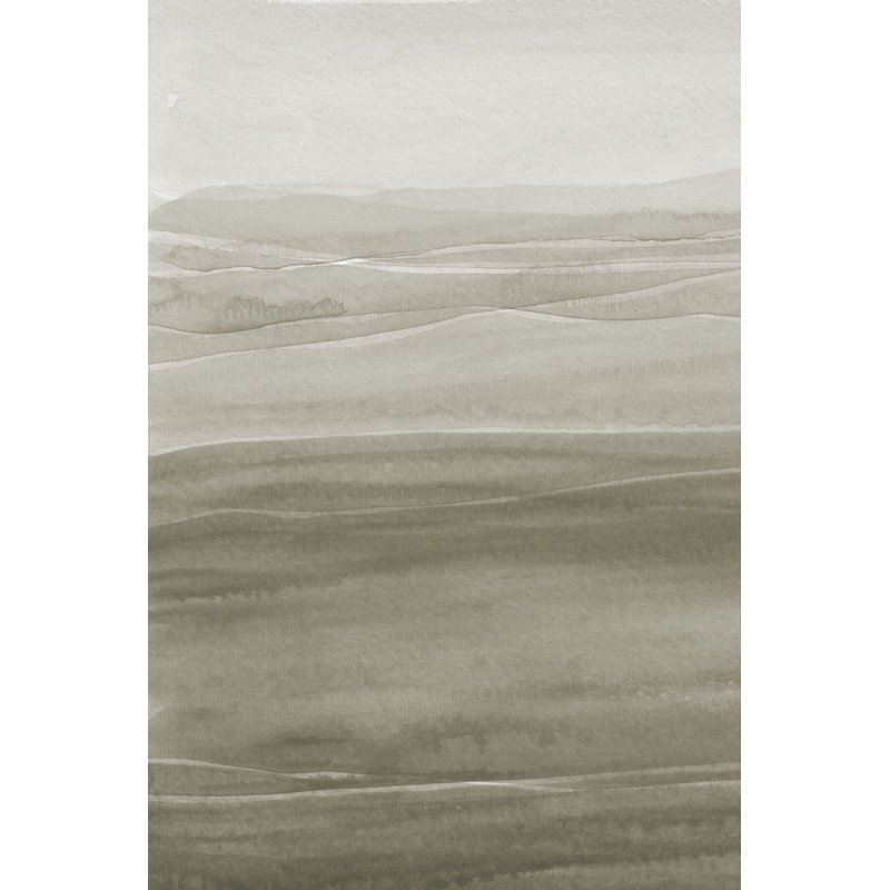Foggy I - Painting, 122 cm H x 81 cm W, Black Floater Framed