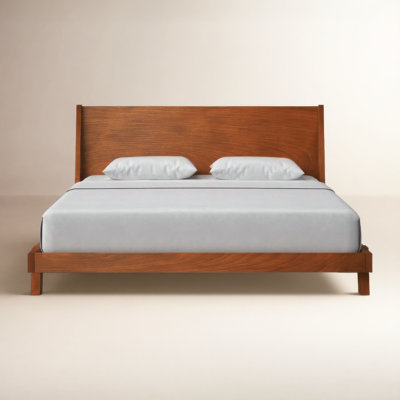 Juno Solid Wood Wingback Bed