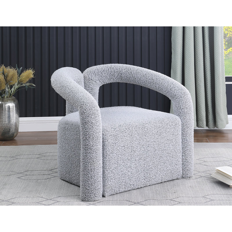Fauteuil demi-tonneau Kierson, Boucle gris
