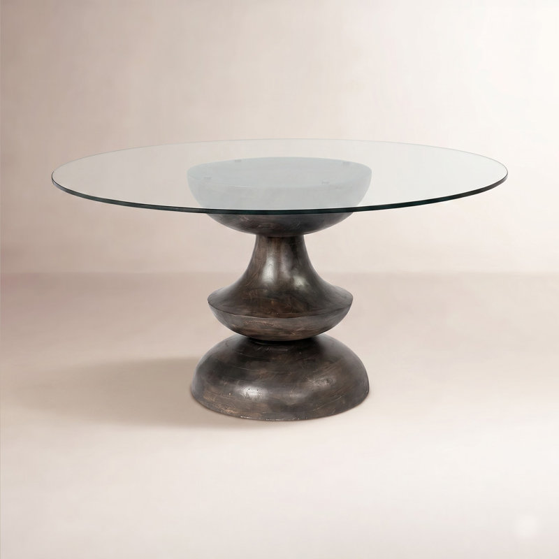 Dorothea Round Glass Dining Table