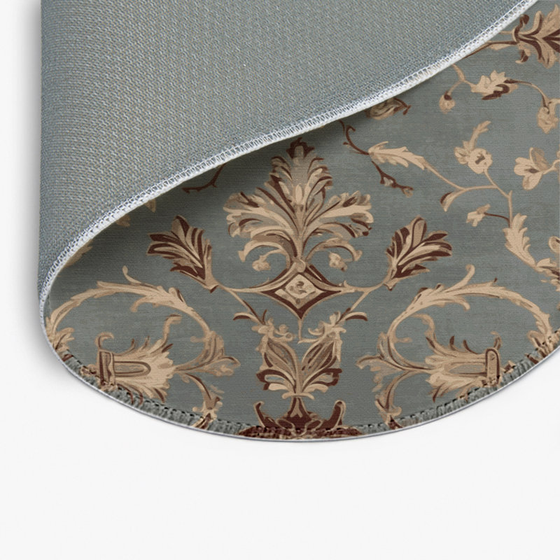 Tapis d'intérieur et d'extérieur gris français, Rond 5 pi