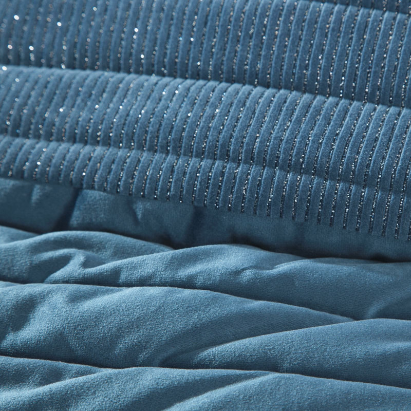 Megaira Polyester Solid Colour Bedspread, Dark Grey
