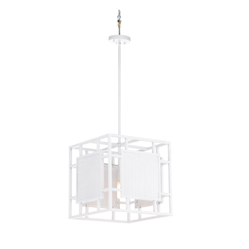 Luminaire suspendu carré à 1 lumière Trellis