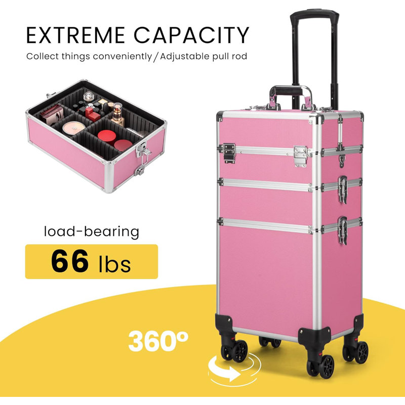 Lyla-Grace Metal Makeup Organizer, Pink