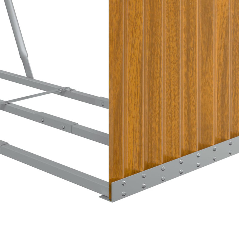 Porte-bûches en acier galvanisé 47,2 po x 17,7 po x 39,4 po, Brun clair
