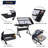 Adjustable Glass Top Metal Base Drafting Table