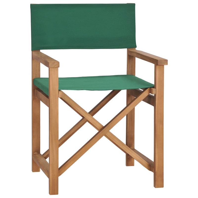 Chaise de camping pliable en bois massif, Bleu