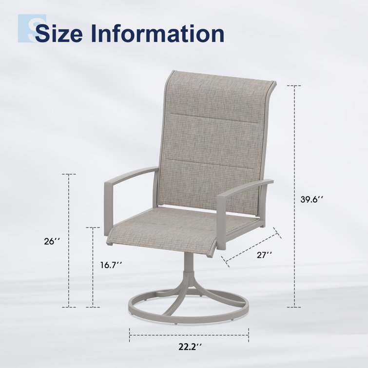 Tichelle Metal Outdoor Dining Armchair (Set of 2)