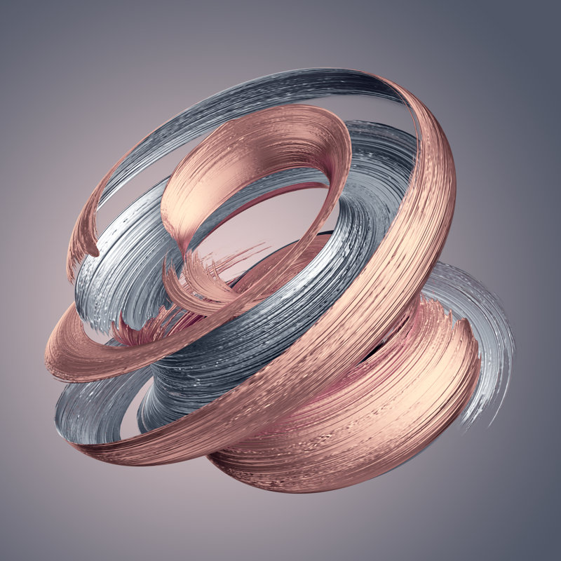 Splashing Platinum Shape by Wacomka - Wrapped Canvas Print, 76cm H x 76cm W x 3.8cm D
