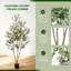 Arbre artificiel d'intérieur artificiel de 7 pi, olivier réaliste pour la décoration intérieure et extérieure-2003006776