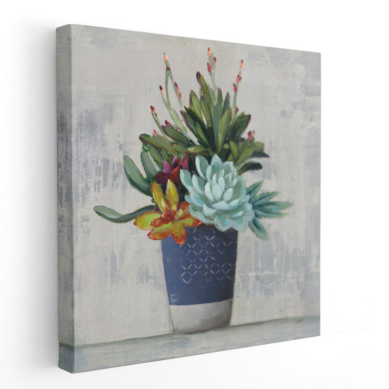 «Succulent Still Life I», reproduction d'art sur toile, H 12 po x l 12 po
