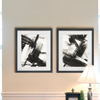 " Diagonal Matrix I " 2 - Pieces Painting Print