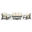 Causeuse avec coussin, canapé de jardin d'extérieur en grain de bois, ensemble de canapé pour porche, bord de piscine, terrasse et gris / beige-827753298-827753299