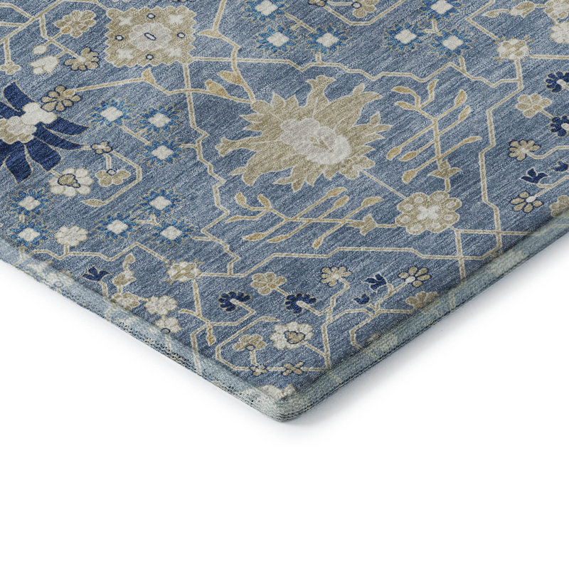 Tapis oriental lavable à la machine de qualité supérieure AMF1009 Colmenero, Rectangle 5 pi x 7 pi 6 po