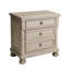 Table de chevet grise, placage de bouleau, 2 tiroirs, aucun assemblage requis dans la table de chevet