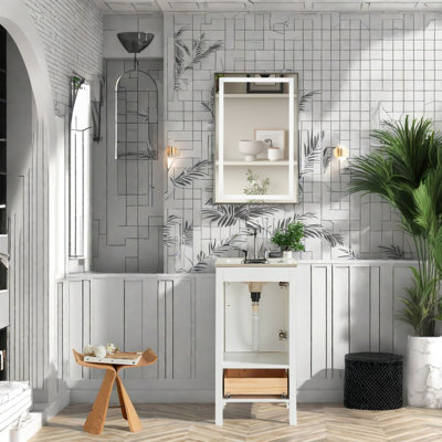 Meuble-lavabo moderne en bois (doit inclure le meuble-lavabo et le lavabo), salle de bain
