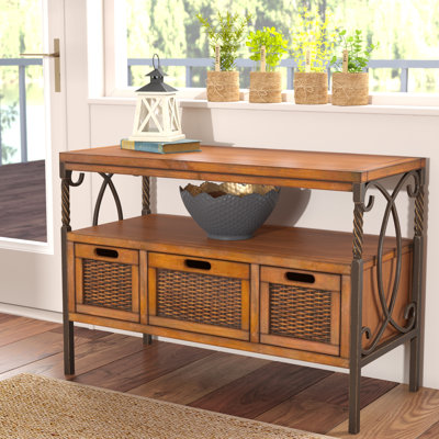 Aprille 36'' Solid Wood Console Table