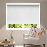 100% Blackout Fabric Covered Cordless Roller Shade for Indoor Windows
