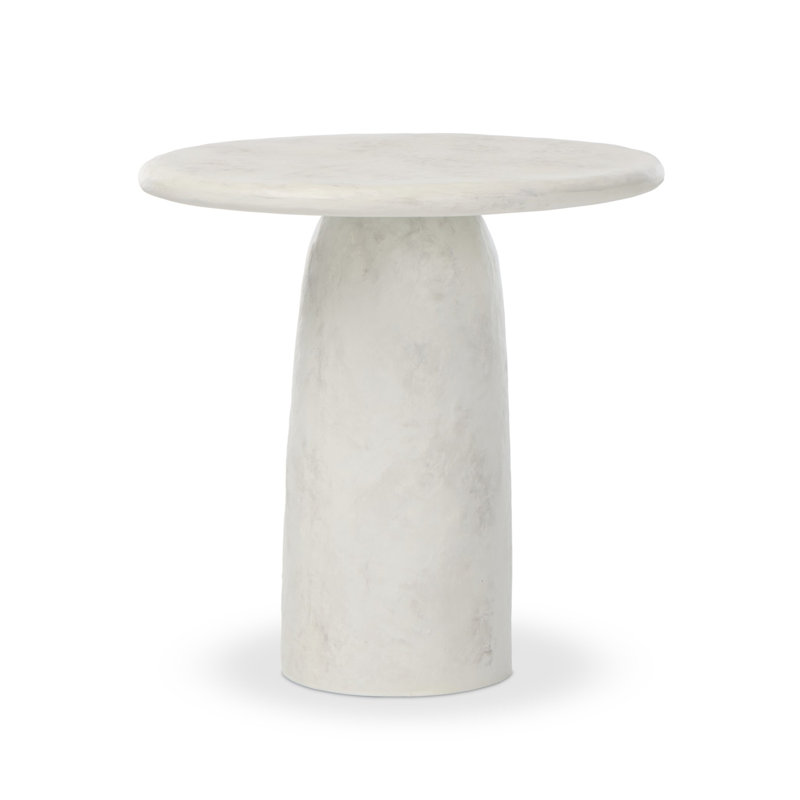 Janice End Table, Textured Lunar Concrete