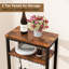 Open Shelving Wine Bottle Rack Brown