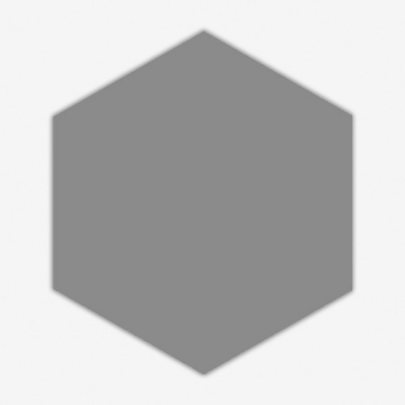 5 in. x 6 in. Ceramic Tile, Block Hexagon Acero Matte
