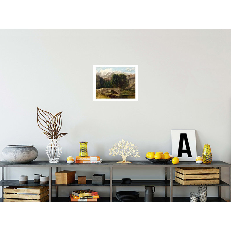 Le Pont de Fleurie, Suisse, impression giclée par Courbet, H 16 po x l 20 po