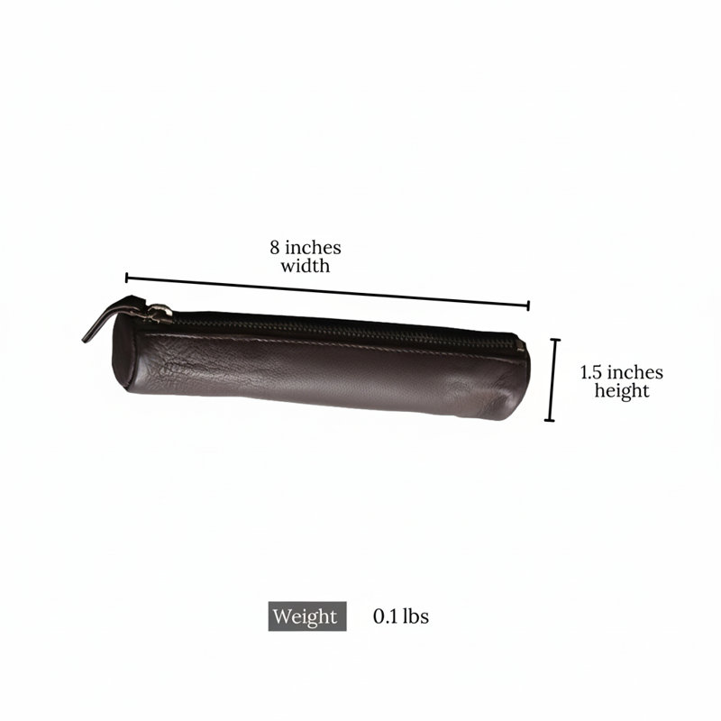 Porte-stylo en cuir | Organisateur de bureau - brun, Brun
