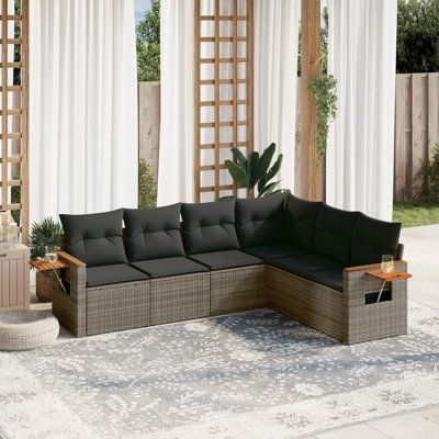 Ensemble de canapé de jardin Vidaxl gris