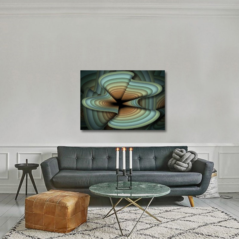 Rings - Single Picture Frame Graphic Art, 40" H x 60" W x 1.5" D