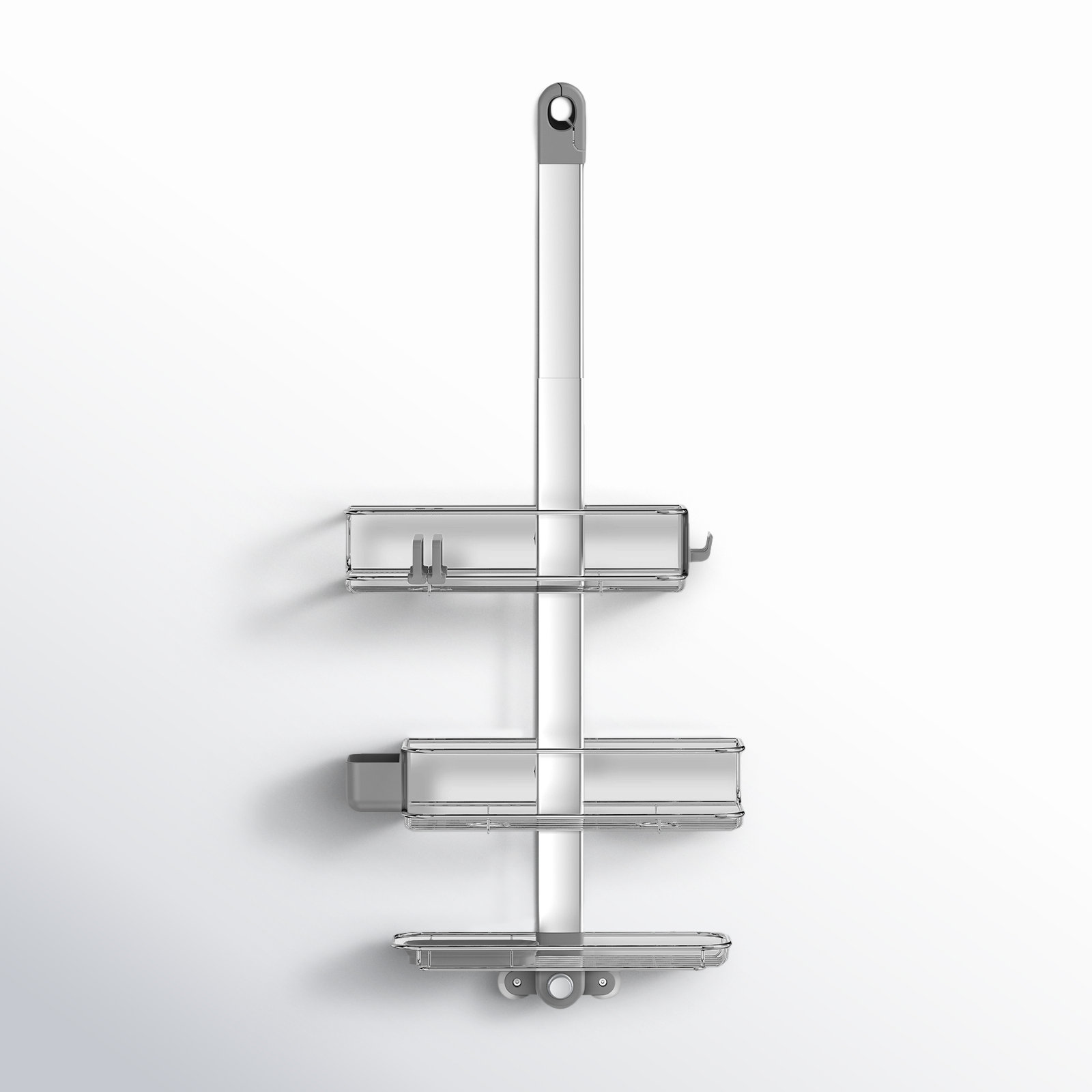 Simplehuman Adjustable Shower Caddy, Stainless Steel and Anodized Aluminum, Large