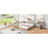 Upholstered Platform Bed, PU Leather