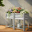 Boîte à fleurs surélevée en bois avec pieds pour jardin de jardin surélevé extérieur
