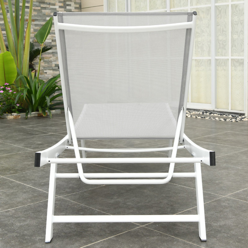 Chaise longue d'extérieur en tissu