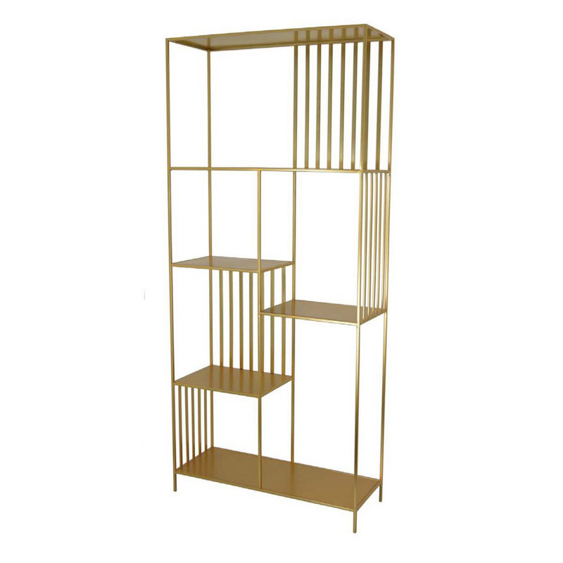 Présentoir à plantes Tiel, 6 tablettes en métal, moderne 71 pouces, Doré