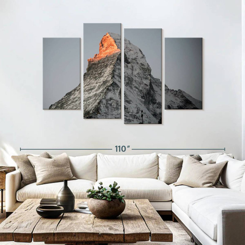 Hannes Zermatt Mountain Glow, H 54 po x l 84 po