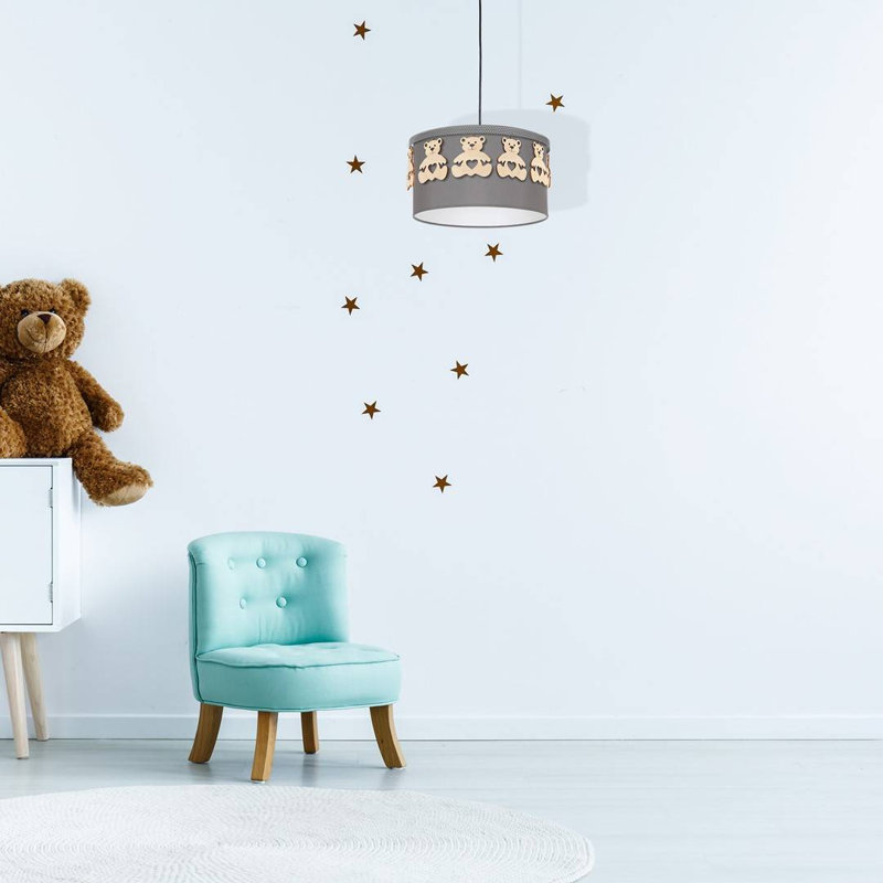 Starki 1 - Light Grey Drum Pendant