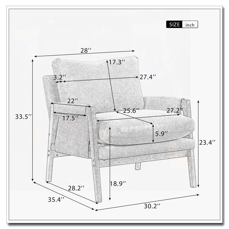 Chaise d'appoint avec structure en bois massif, Gris