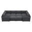 Abramson U-Shaped Chenille Modular Sleeper Cloud Sofa-1708604093