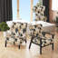 Fauteuil de chambre Cottagecore blanc et noir minimaliste Serenity