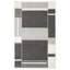 Tapis de couloir gris / crème en polyester tissé à plat 2 pi 6 po x 9 pi 10 po Chrysanthe-1229469155
