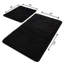 Ensemble de tapis de bain en acrylique de qualité supérieure (2 pièces), noir, 19,7 po x 23,6 po et 23,6 po x 39,4 po | 100% acrylique antibactérien, hauteur des poils: 0,7 à 1,2 po | Dessous antidérapant, lavable à la machine, doux et durable pour le confort de la salle de bain-470146119