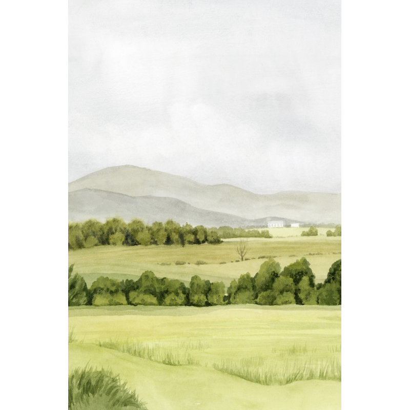Lush Farmland I by Grace Popp - Painting, 30 cm H x 20 cm W, Wrapped Canvas