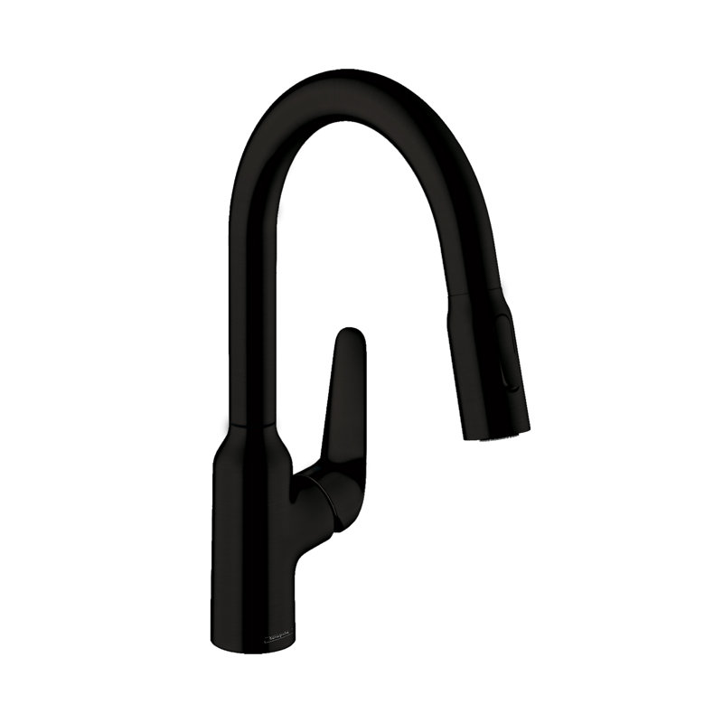 Robinet de cuisine à 2 jets rétractables, 1,75 gal / min Focus, Noir mat